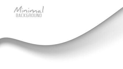 Minimal background with gray wave. Simple vector graphics
