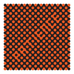 word patience build inside the dotted pattern