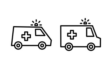 Ambulance icon vector for web and mobile app. ambulance truck sign and symbol. ambulance car