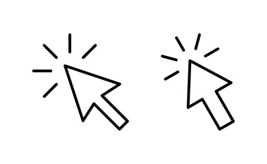 Click icon vector for web and mobile app. pointer arrow sign and symbol. cursor icon