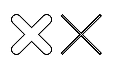 Close icon vector for web and mobile app. Delete sign and symbol. cross sign