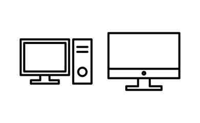 Computer icon vector for web and mobile app. computer monitor sign and symbol