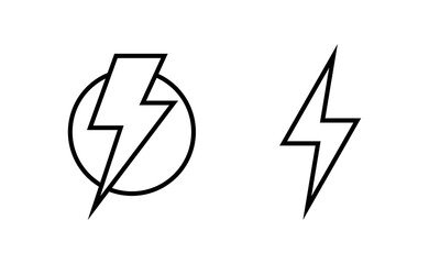 Lightning icon vector for web and mobile app. electric sign and symbol. power icon. energy sign