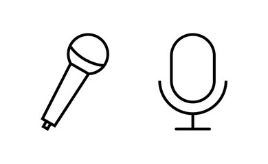 Microphone icon vector for web and mobile app. karaoke sign and symbol