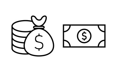 Money icon vector for web and mobile app. Money sign and symbol