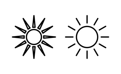 Sun icon vector for web and mobile app. Brightness sign and symbol.