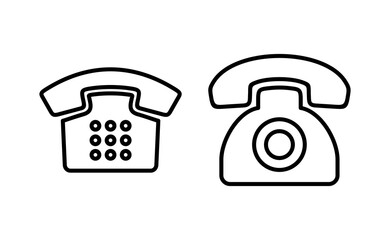 Telephone icon vector for web and mobile app. phone sign and symbol