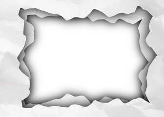 layered shabby white paper frame