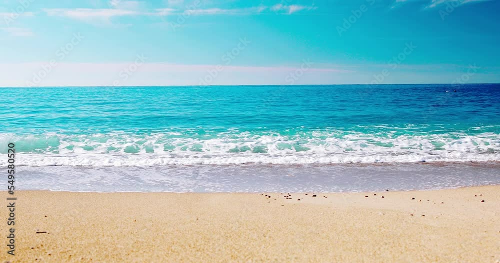 Wall mural beautiful tropical sea and sandy beach