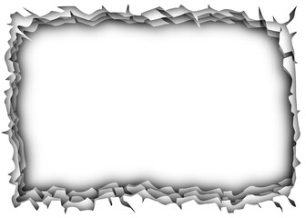 Fototapeta premium white paper border frame on transparent background
