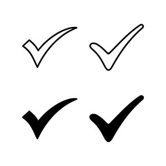 Check mark icon vector for web and mobile app. Tick mark sign and symbol