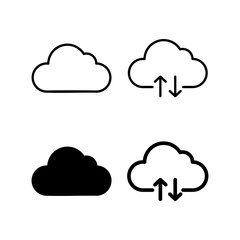 Cloud icon vector for web and mobile app. cloud sign and symbol
