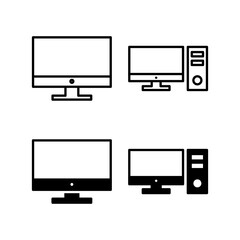 Computer icon vector for web and mobile app. computer monitor sign and symbol