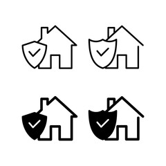 Obraz premium home insurance icon vector for web and mobile app. home protection sign and symbol