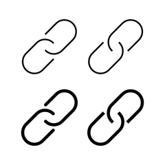 Link icon vector for web and mobile app. Hyperlink chain sign and symbol