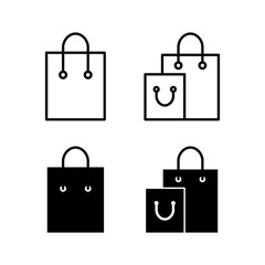 Shopping bag icon vector for web and mobile app. shopping sign and symbol