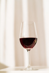 red wine in the flute
