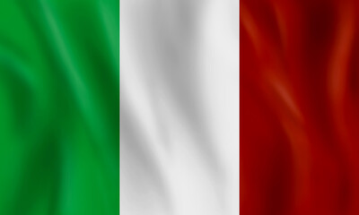 3d illustration of republic of Italia flag.