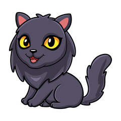 Cute highland fold cat cartoon