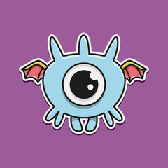Monster cartoon character illustration design