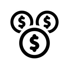 Savings icon - vector illustration . Savings, Saving, Money, Coins, Save, Cash, Budget, Investment, line, outline, icons .