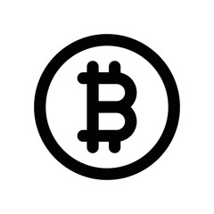 Bitcoin icon - vector illustration . Bitcoin, Cryptocurrency, Crypto, Currency, Money, Coin, Bitcoins, line, outline, icons .
