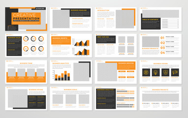 Fototapeta na wymiar minimalist presentation editable layout template