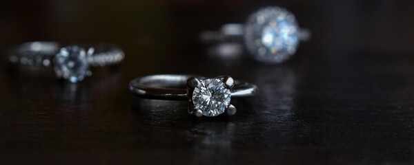 A diamond ring is a wedding ring. expensive luxury