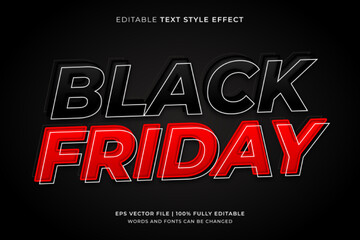 Black friday editable text effect