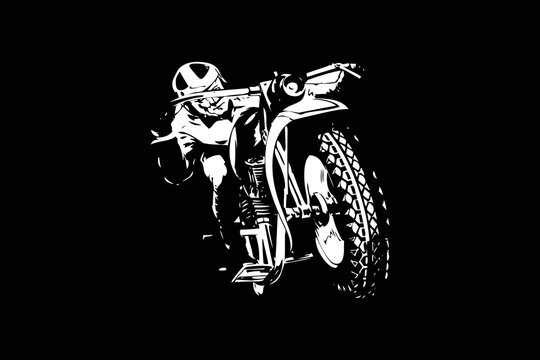 Silhouette Of A Biker