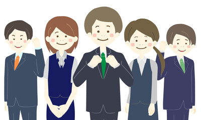 若いビジネスマン・ビジネスウーマンの集合