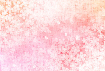 桜　年賀状　春　背景  © J BOY