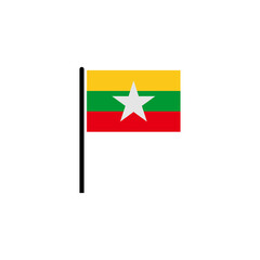 independence day of Myanmar icon set vector sign symbol