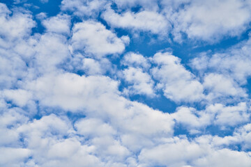 Beatiful blue sky with clouds on a sunny day