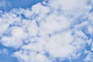 Beatiful blue sky with clouds on a sunny day