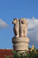 Fototapeta na wymiar The pillar of Ashoka the Emperor was known as Ashok stambha