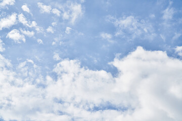 Beatiful blue sky with clouds on a sunny day