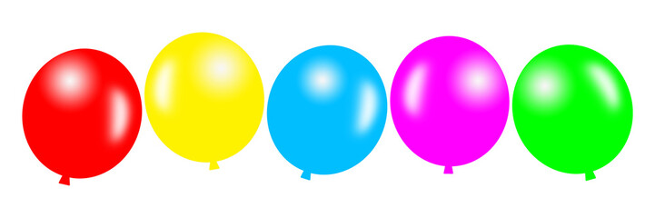 colorful balloons icon for the festival