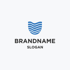 Vector logo design for water and pipes. Water Association.