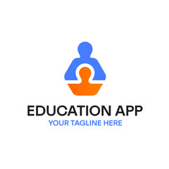 Helping Protect Children Care Parent Education Vector Abstract Illustration Logo Icon Design Template Element