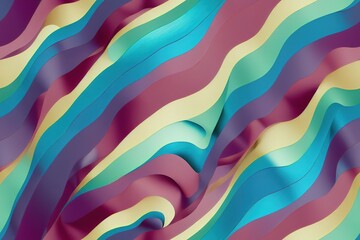 Fototapeta premium Abstract textile wave swirling twirling colorful dynamic gradient feather fluid hipster liquid seamless texture pattern background wallpaper
