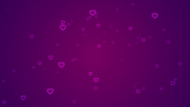 Animation with many hearts popping out	
