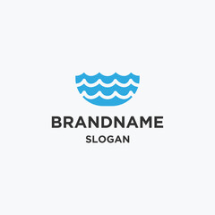 Water logo template vector illustration design