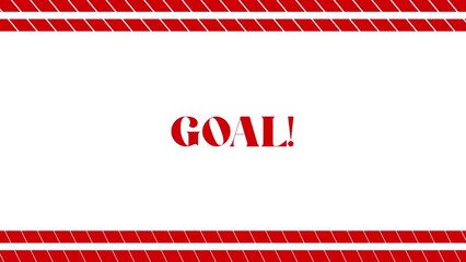 Animation for posting on social media. Football goal celebration. 2D motion graphics posters. Emotional typography about crossed targets. - Powered by Adobe