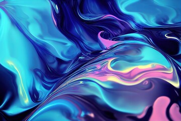 Obraz premium Abstract colorful blue and purple gradient. 3d liquid wavy shapes as a futuristic XDR wallpaper.