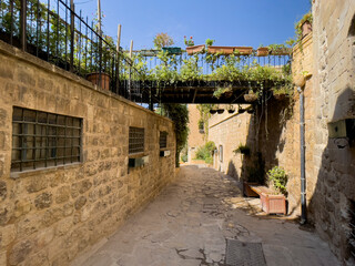 old mardin narrow streets and artistic structures of houses