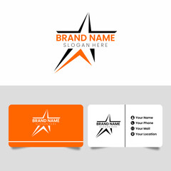 abstract your company branding logo, with a star image logo