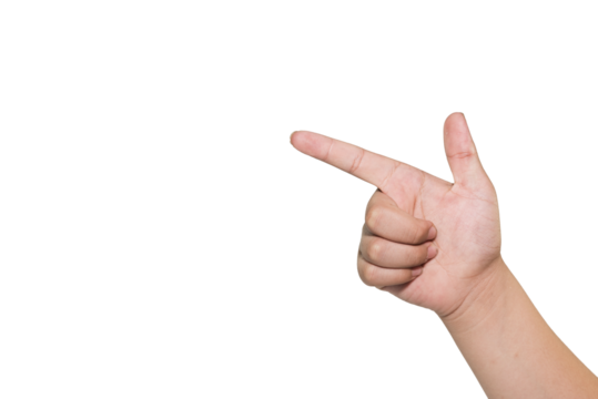 boy hand pointing finger