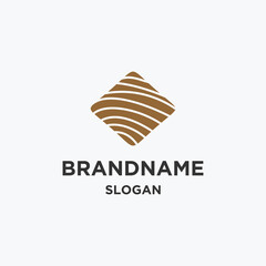 Wood logo icon design template
