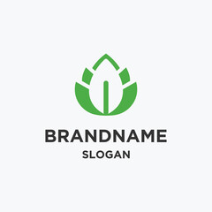 Leaf logo icon design template